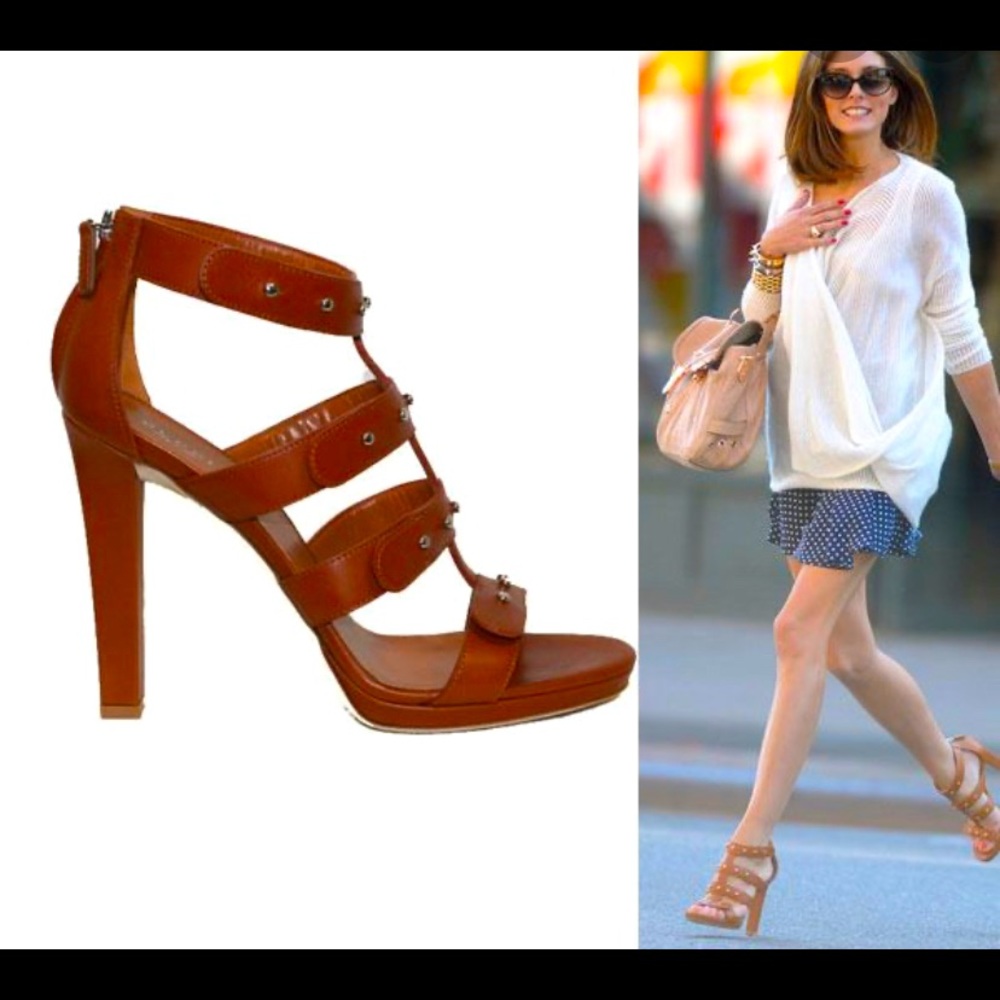 Gucci Sigourney Studded Calfskin Sandals